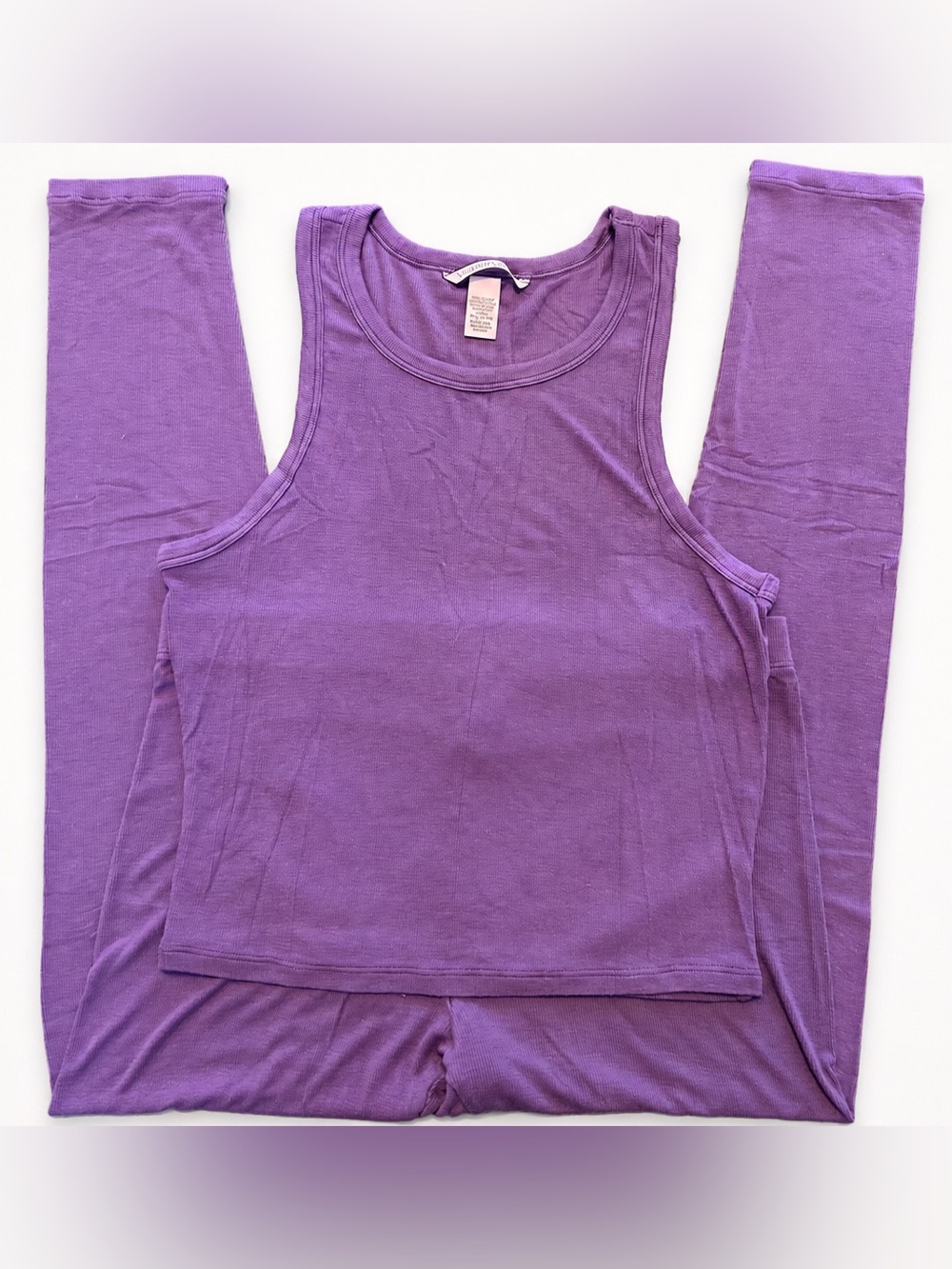 Victoria’s Secret SoSoft™ Modal Ribbed Tank & Pants Pajama Set Purple M